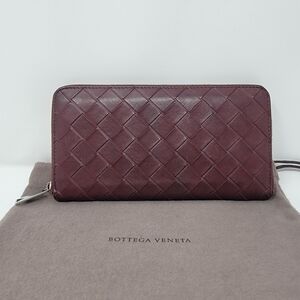 BOTTEGA VENETA Large Intrecciato Woven Leather Zippy Long Wallet